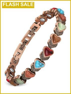 Pure Copper Magnetic Bracelet Adjustable Healing Gift for Women